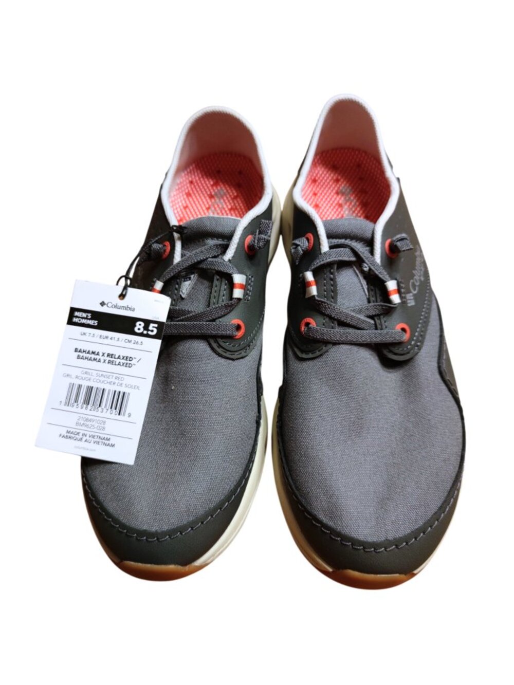 Columbia Men's Bahama X Relaxed Shoe Grill / Sunset Red Size 8.5 BM9625-028